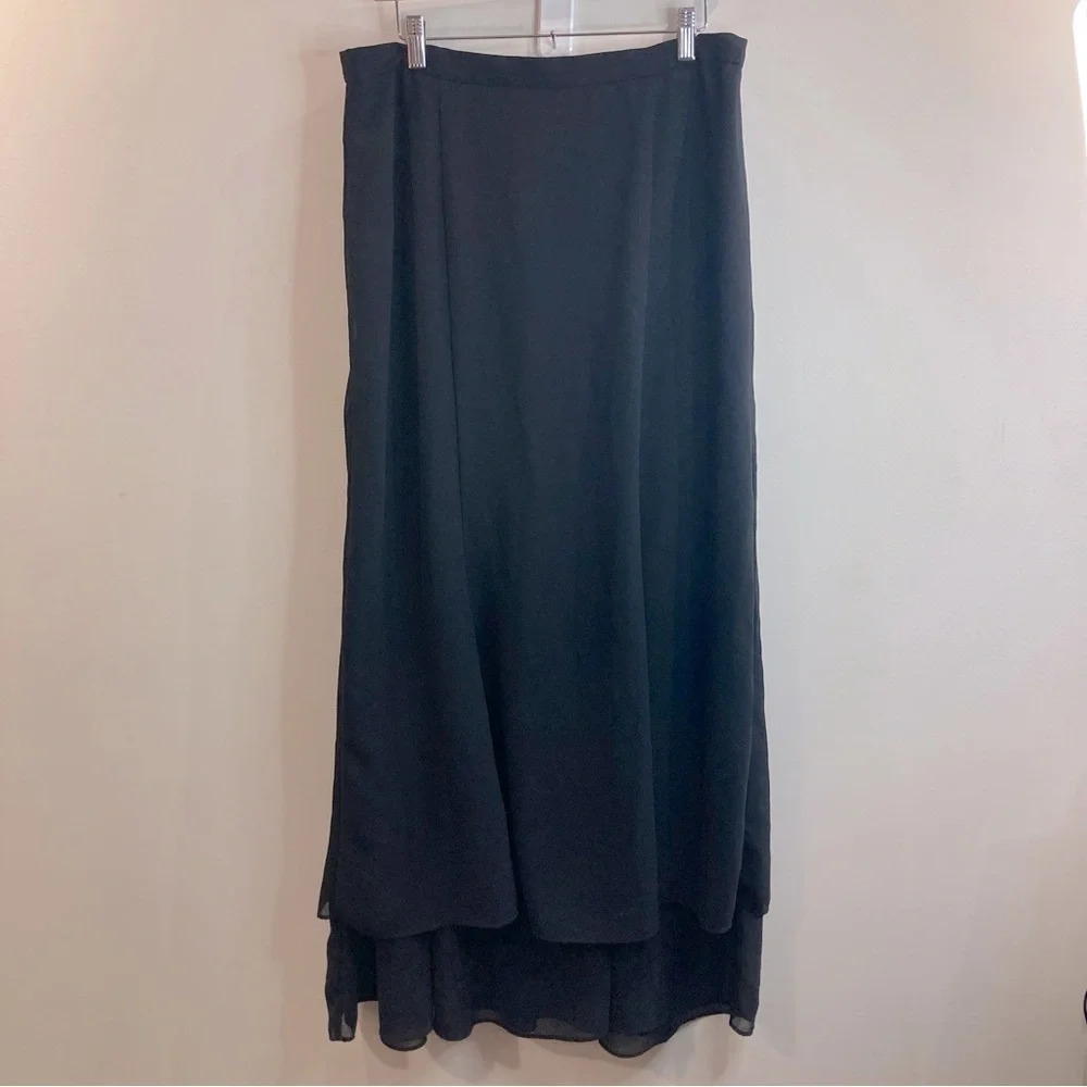 RIBKOFF TRENDS Sz 16 Double Layer Sheer Layer Zipper Closure  Trumpet Skirt